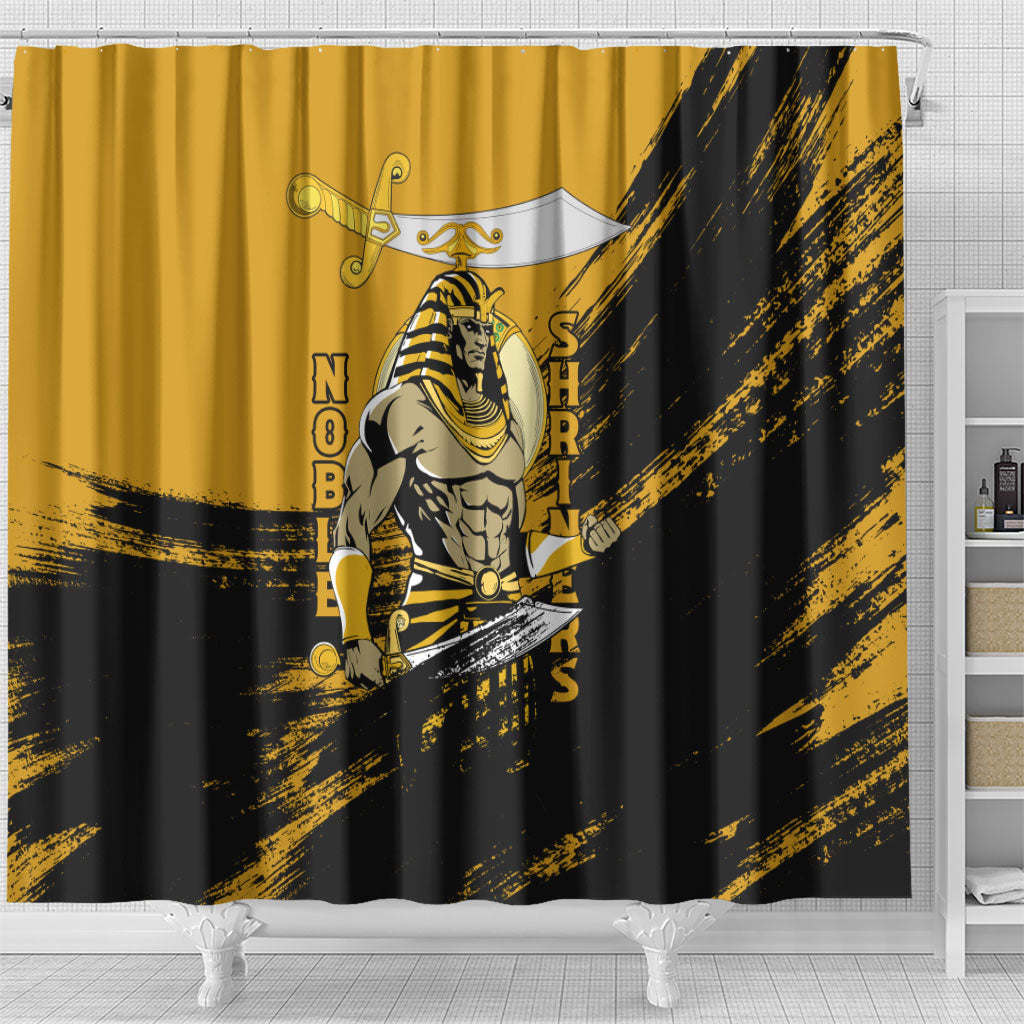 Noble Shriners Shower Curtain Egyptian Pharaoh Warrior - Scimitar Sword