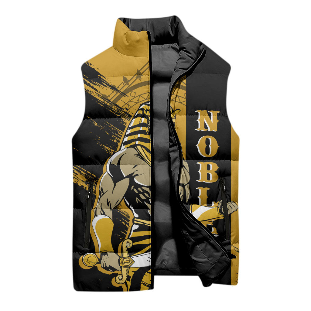 Noble Shriners Sleeveless Puffer Jacket Egyptian Pharaoh Warrior - Scimitar Sword