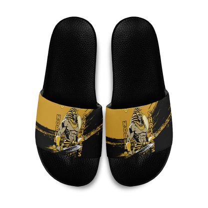 Noble Shriners Slide Sandals Egyptian Pharaoh Warrior - Scimitar Sword