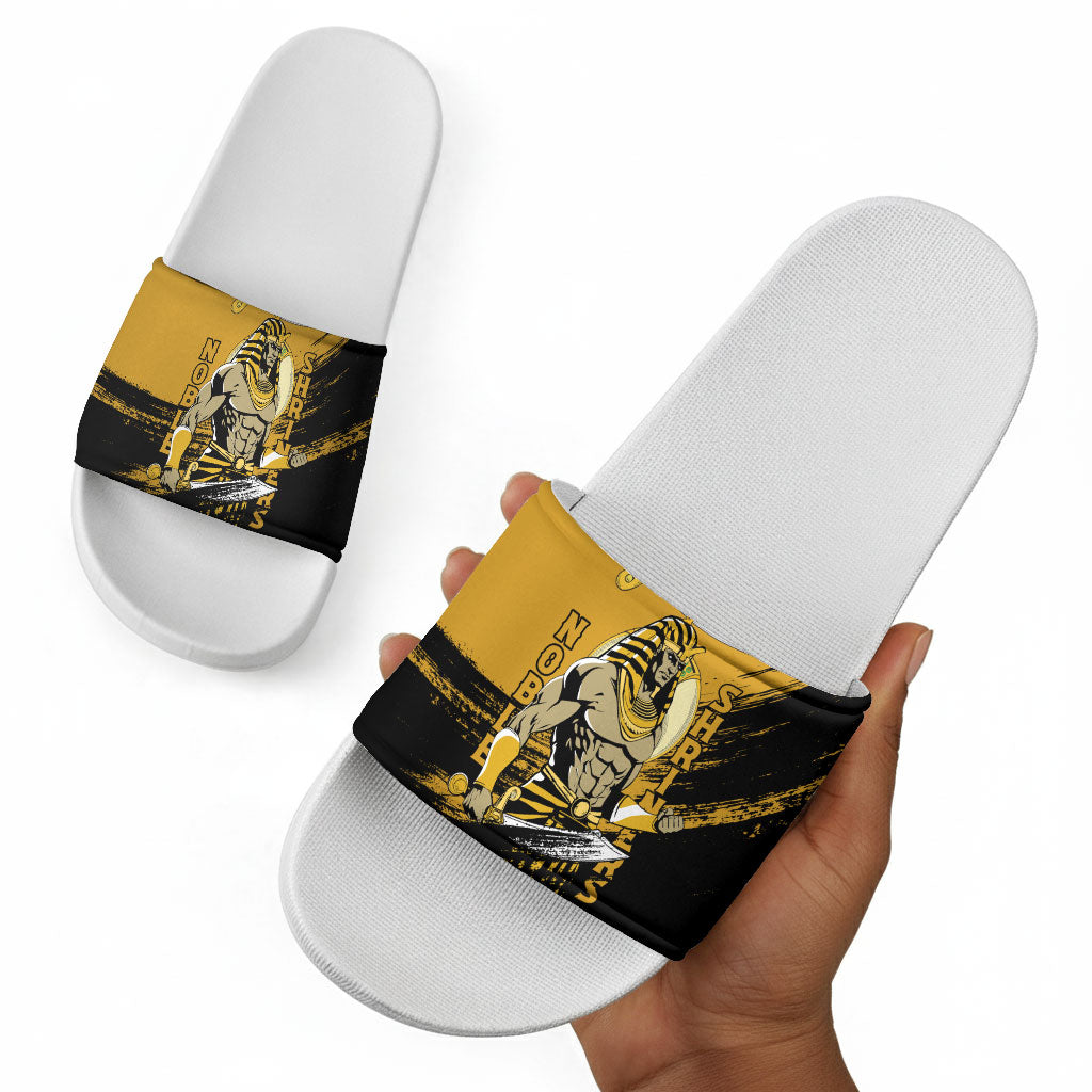 Noble Shriners Slide Sandals Egyptian Pharaoh Warrior - Scimitar Sword