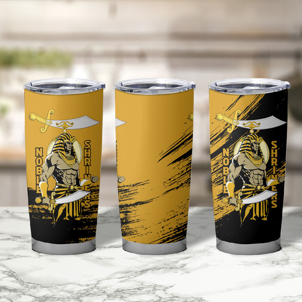 Noble Shriners Tumbler Cup Egyptian Pharaoh Warrior - Scimitar Sword