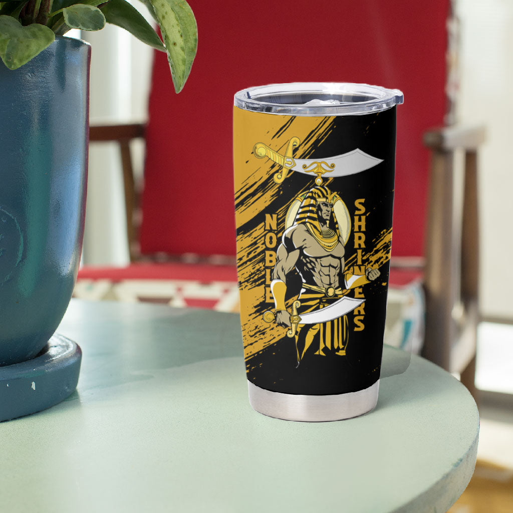 Noble Shriners Tumbler Cup Egyptian Pharaoh Warrior - Scimitar Sword