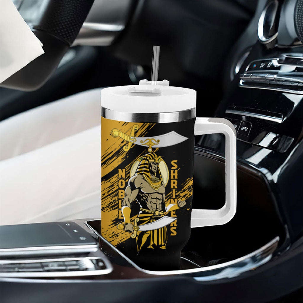 Noble Shriners Tumbler With Handle Egyptian Pharaoh Warrior - Scimitar Sword