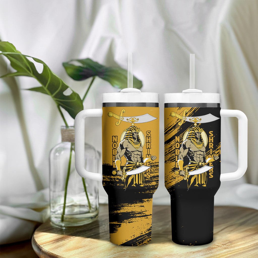 Noble Shriners Tumbler With Handle Egyptian Pharaoh Warrior - Scimitar Sword