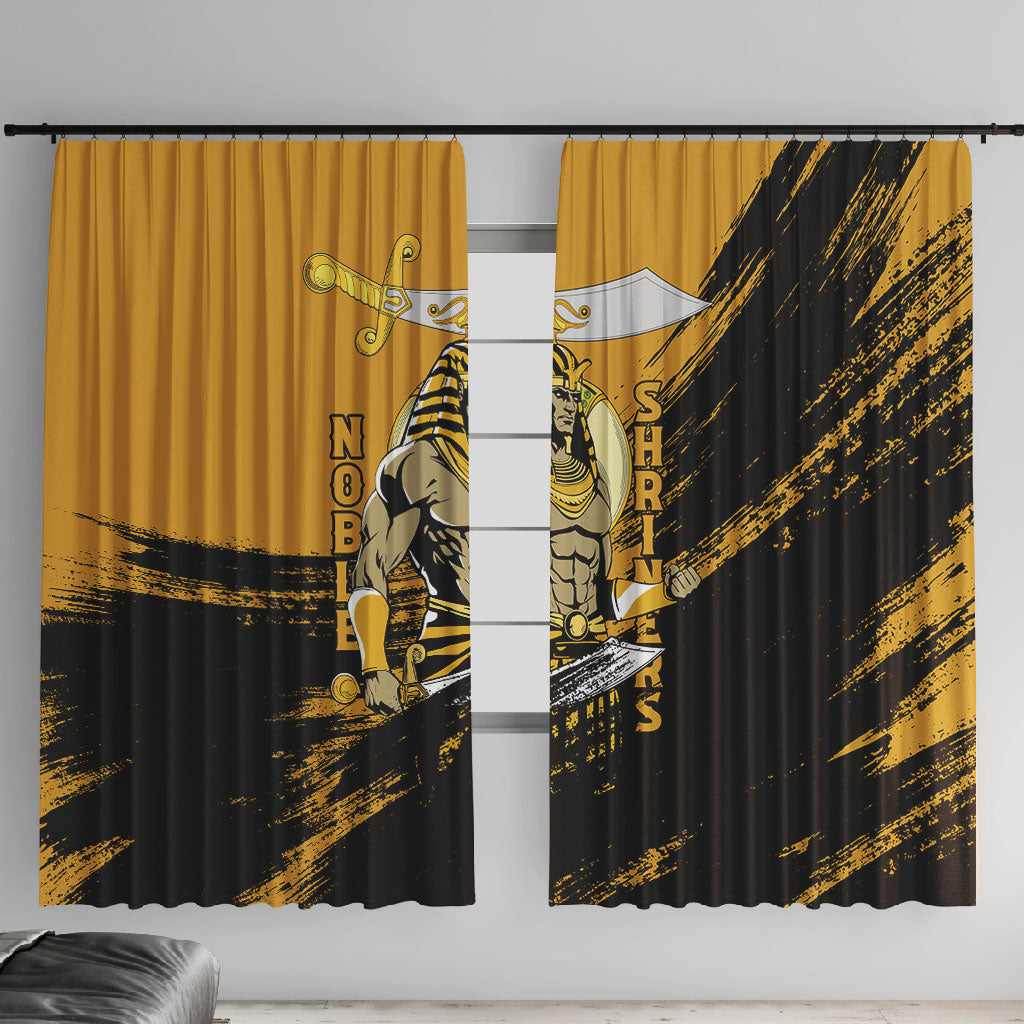 Noble Shriners Window Curtain Egyptian Pharaoh Warrior - Scimitar Sword