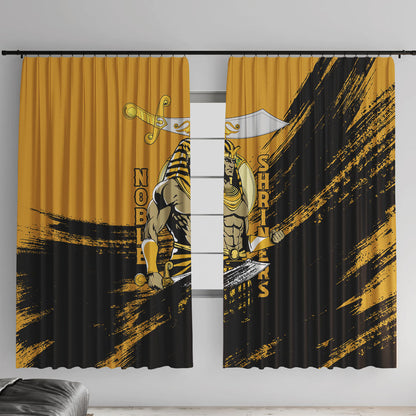 Noble Shriners Window Curtain Egyptian Pharaoh Warrior - Scimitar Sword