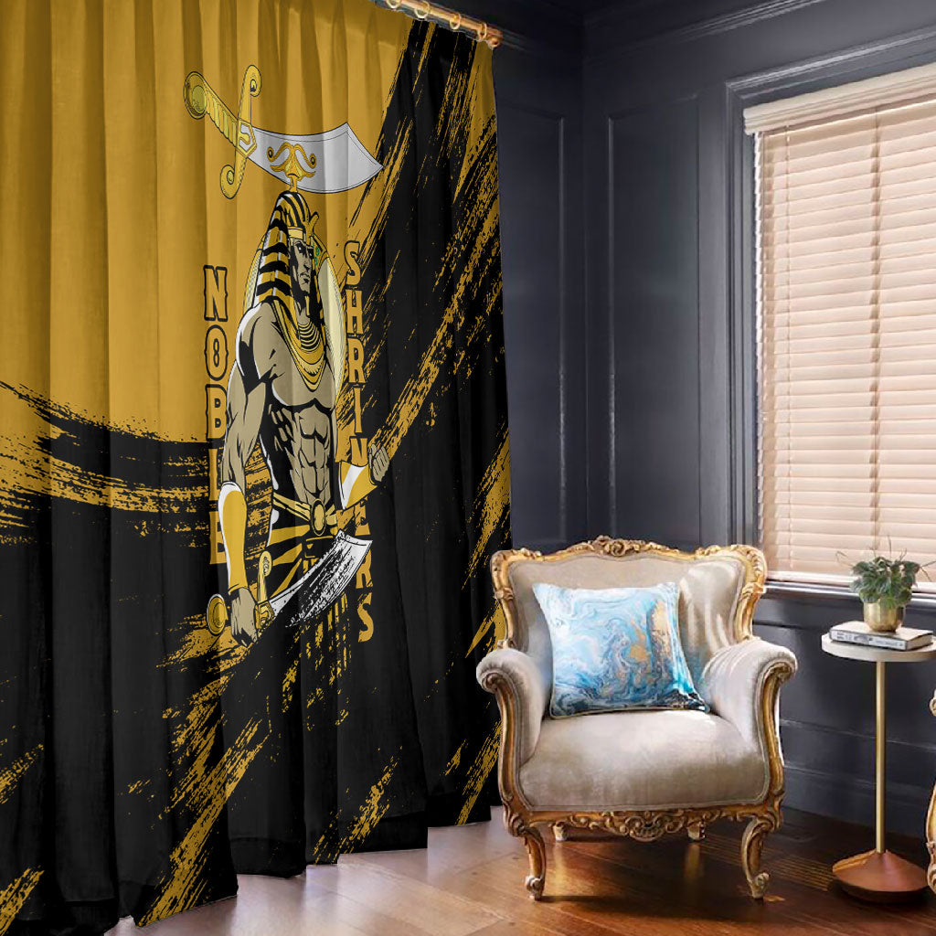 Noble Shriners Window Curtain Egyptian Pharaoh Warrior - Scimitar Sword