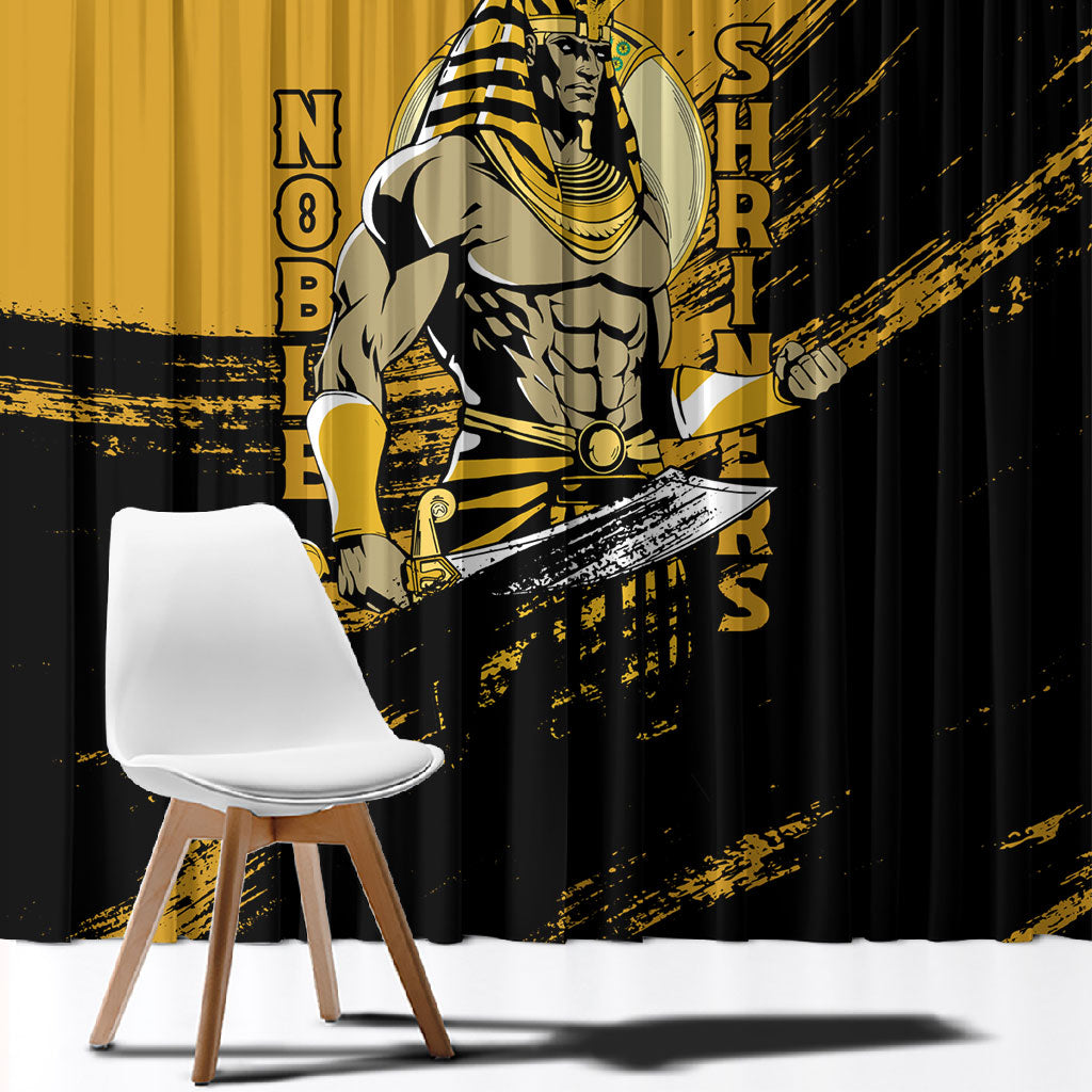 Noble Shriners Window Curtain Egyptian Pharaoh Warrior - Scimitar Sword