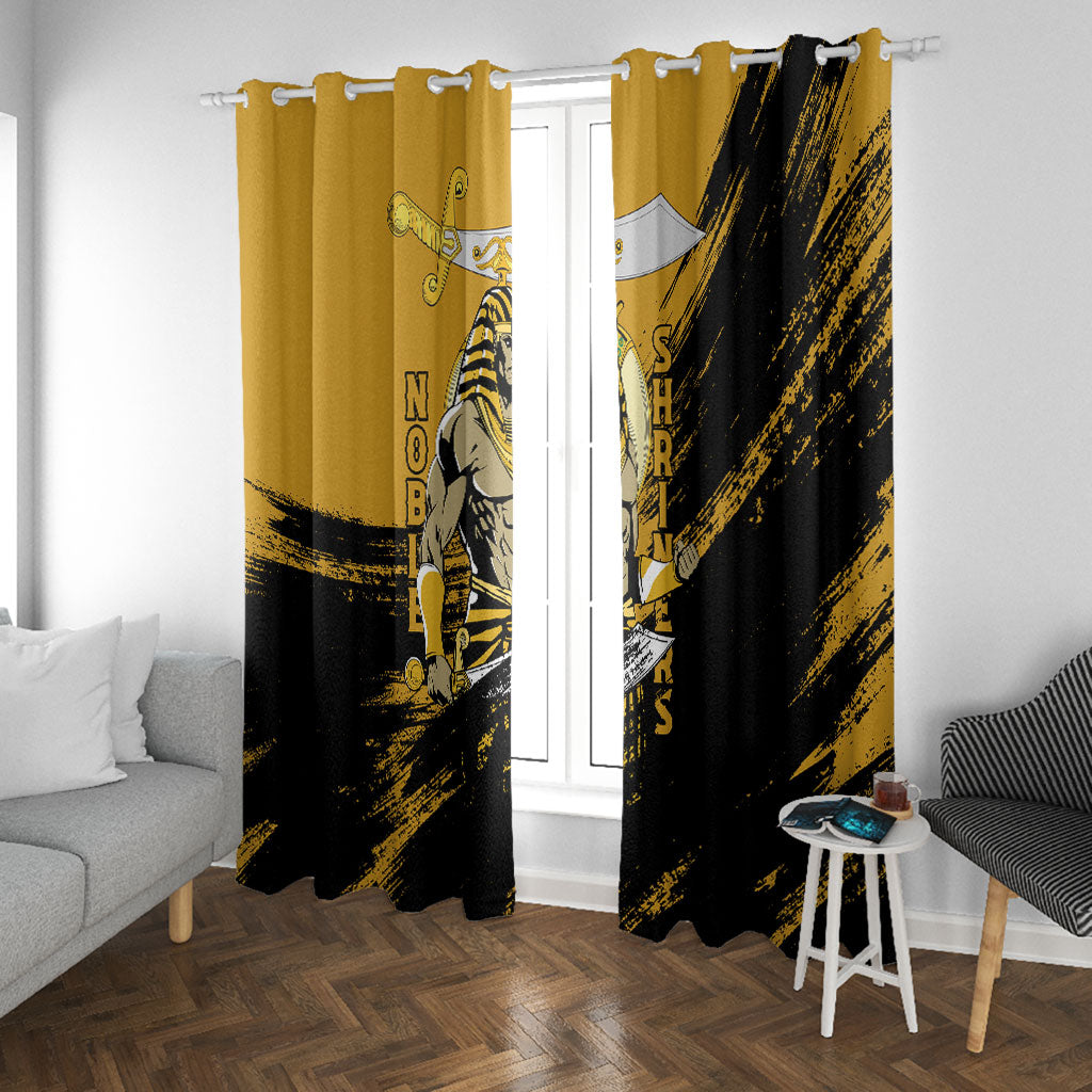Noble Shriners Window Curtain Egyptian Pharaoh Warrior - Scimitar Sword