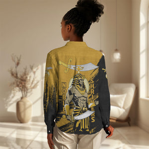 Noble Shriners Women Casual Shirt Egyptian Pharaoh Warrior - Scimitar Sword