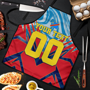 Personalized DR Congo Football Leopard Victory Apron Congolese Soccer Comic Style