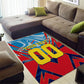 Personalized DR Congo Football Leopard Victory Area Rug Congolese Soccer Comic Style
