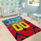 Personalized DR Congo Football Leopard Victory Area Rug Congolese Soccer Comic Style