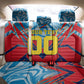 Personalized DR Congo Football Leopard Victory Back Car Seat Cover Congolese Soccer Comic Style