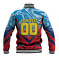 Personalized DR Congo Football Leopard Victory Baseball Jacket Congolese Soccer Comic Style