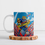 Personalized DR Congo Football Leopard Victory Ceramic Mug Congolese Soccer Comic Style
