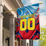Personalized DR Congo Football Leopard Victory Garden Flag Congolese Soccer Comic Style