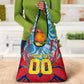 Personalized DR Congo Football Leopard Victory Grocery Bag Congolese Soccer Comic Style