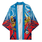 Personalized DR Congo Football Leopard Victory Kimono Congolese Soccer Comic Style