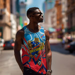 Personalized DR Congo Football Leopard Victory Men Tank Top Congolese Soccer Comic Style