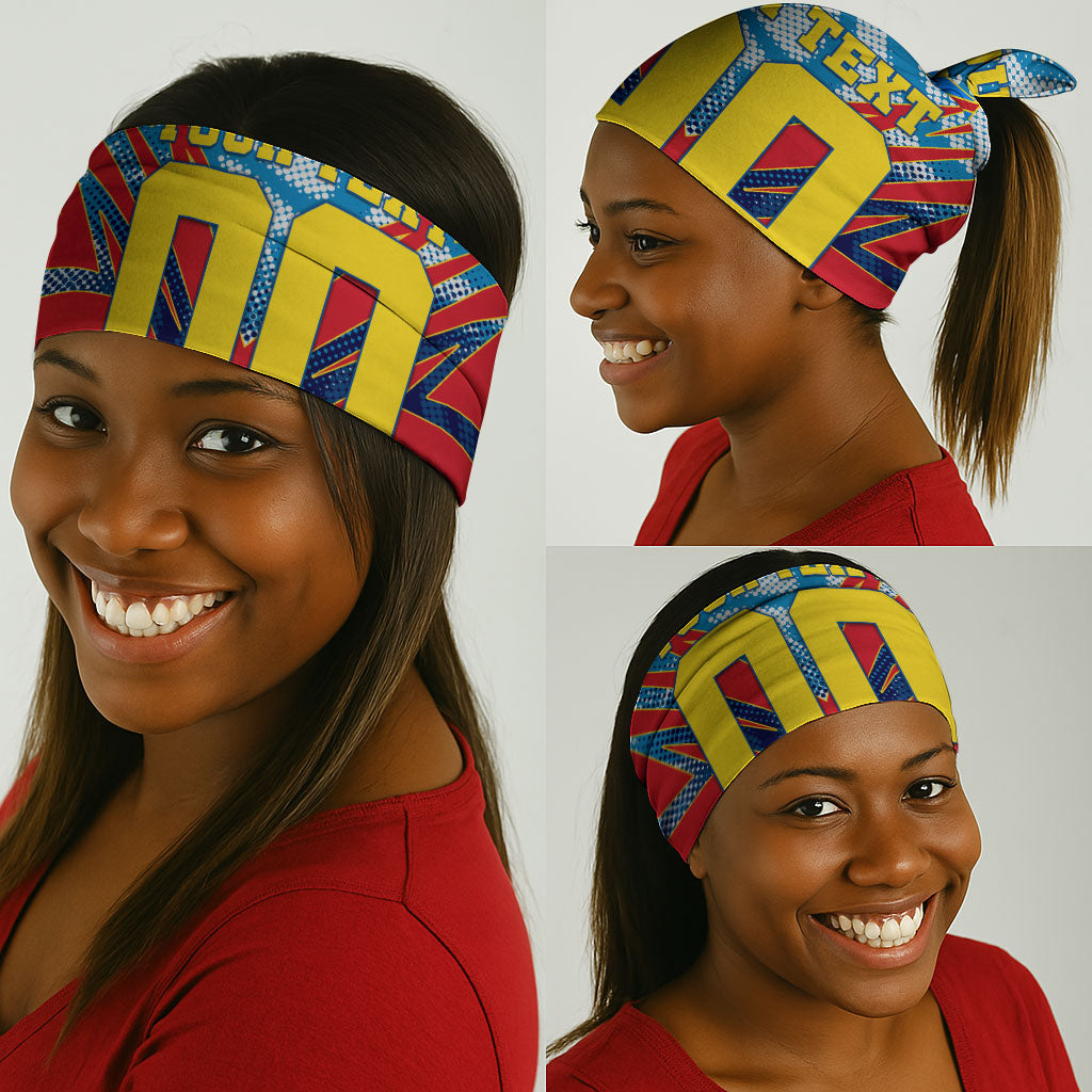Personalized DR Congo Football Leopard Victory Neck Gaiter Congolese Soccer Comic Style