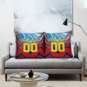 Personalized DR Congo Football Leopard Victory Pillow Cover Congolese Soccer Comic Style