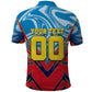 Personalized DR Congo Football Leopard Victory Polo Shirt Congolese Soccer Comic Style