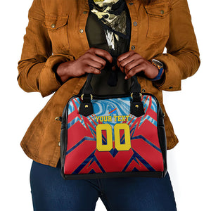 Personalized DR Congo Football Leopard Victory Shoulder Handbag Congolese Soccer Comic Style