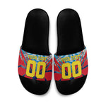 Personalized DR Congo Football Leopard Victory Slide Sandals Congolese Soccer Comic Style