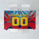 Personalized DR Congo Football Leopard Victory Tablecloth Congolese Soccer Comic Style