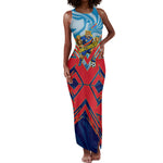 Personalized DR Congo Football Leopard Victory Tank Maxi Dress Congolese Soccer Comic Style