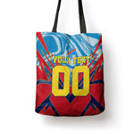 Personalized DR Congo Football Leopard Victory Tote Bag Congolese Soccer Comic Style