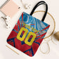 Personalized DR Congo Football Leopard Victory Tote Bag Congolese Soccer Comic Style