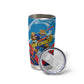 Personalized DR Congo Football Leopard Victory Tumbler Cup Congolese Soccer Comic Style