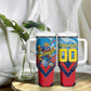 Personalized DR Congo Football Leopard Victory Tumbler With Handle Congolese Soccer Comic Style