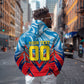 Personalized DR Congo Football Leopard Victory Zip Hoodie Congolese Soccer Comic Style