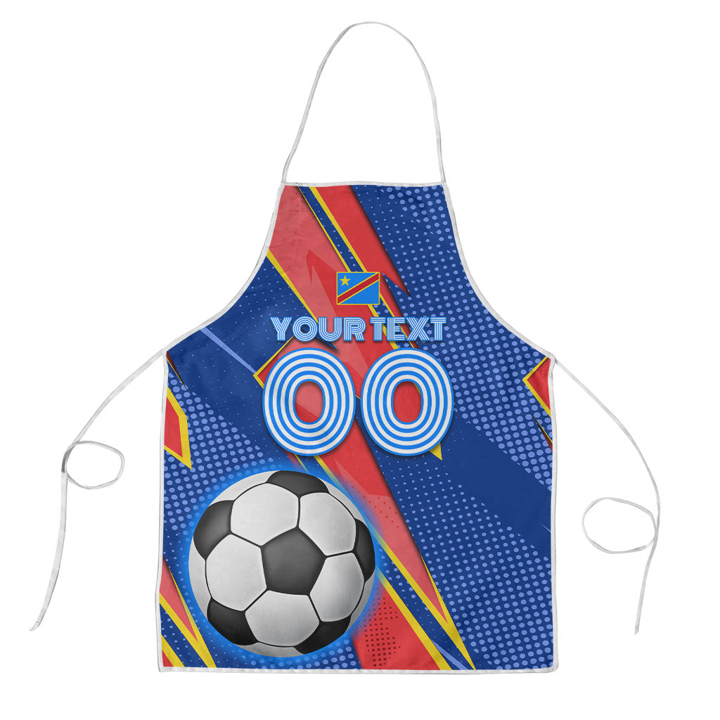 Personalized DR Congo Football Leopard GOAL Apron Congolese Football Champion - Dynamic Halftone Soccer Style