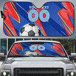 Personalized DR Congo Football Leopard GOAL Auto Sun Shade Congolese Football Champion - Dynamic Halftone Soccer Style