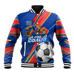 Personalized DR Congo Football Leopard GOAL Baseball Jacket Congolese Football Champion - Dynamic Halftone Soccer Style