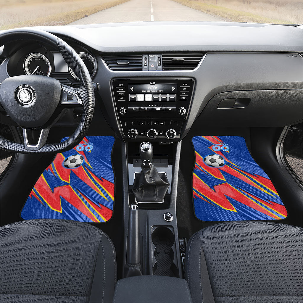 Personalized DR Congo Football Leopard GOAL Car Mats Congolese Football Champion - Dynamic Halftone Soccer Style