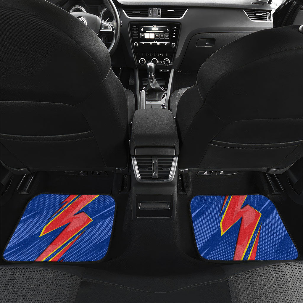 Personalized DR Congo Football Leopard GOAL Car Mats Congolese Football Champion - Dynamic Halftone Soccer Style