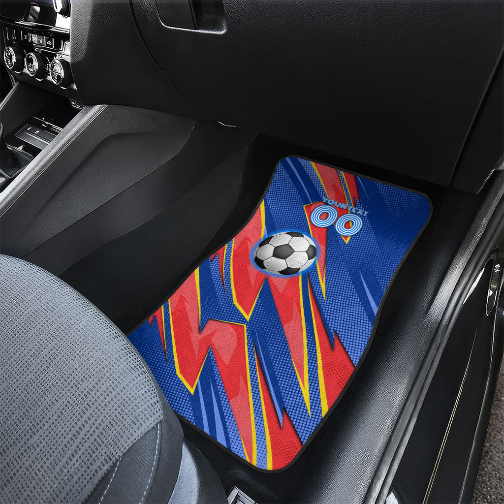 Personalized DR Congo Football Leopard GOAL Car Mats Congolese Football Champion - Dynamic Halftone Soccer Style