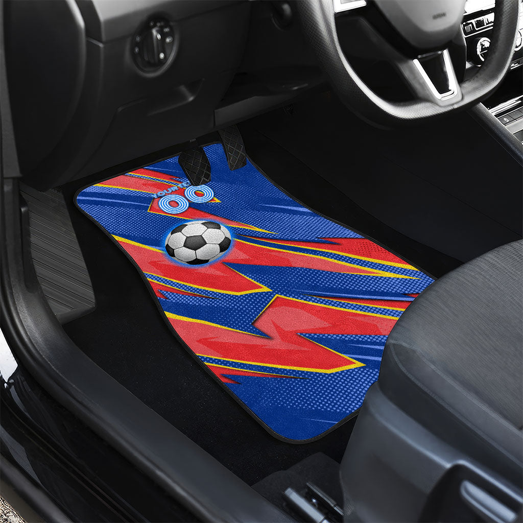 Personalized DR Congo Football Leopard GOAL Car Mats Congolese Football Champion - Dynamic Halftone Soccer Style