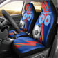 Personalized DR Congo Football Leopard GOAL Car Seat Cover Congolese Football Champion - Dynamic Halftone Soccer Style
