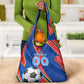 Personalized DR Congo Football Leopard GOAL Grocery Bag Congolese Football Champion - Dynamic Halftone Soccer Style