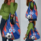 Personalized DR Congo Football Leopard GOAL Grocery Bag Congolese Football Champion - Dynamic Halftone Soccer Style