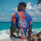 Personalized DR Congo Football Leopard GOAL Hawaiian Shirt Congolese Football Champion - Dynamic Halftone Soccer Style