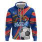 Personalized DR Congo Football Leopard GOAL Hoodie Congolese Football Champion - Dynamic Halftone Soccer Style