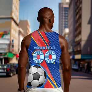 Personalized DR Congo Football Leopard GOAL Men Tank Top Congolese Football Champion - Dynamic Halftone Soccer Style