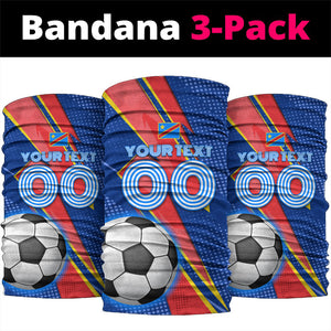 Personalized DR Congo Football Leopard GOAL Neck Gaiter Congolese Football Champion - Dynamic Halftone Soccer Style